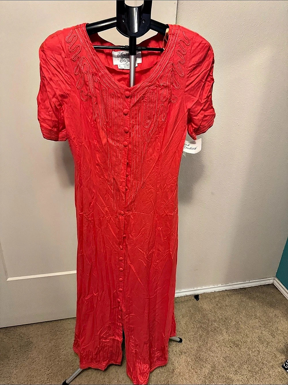 Sarah Elizabeth Style 83727 Maxi Dress in Red Size 14 NWT